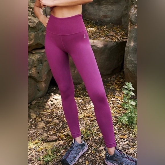 FP Movement by Free People Pants - Free People Movement Good Karma High Rise 7/8 Leggings in Plum Size XS/S